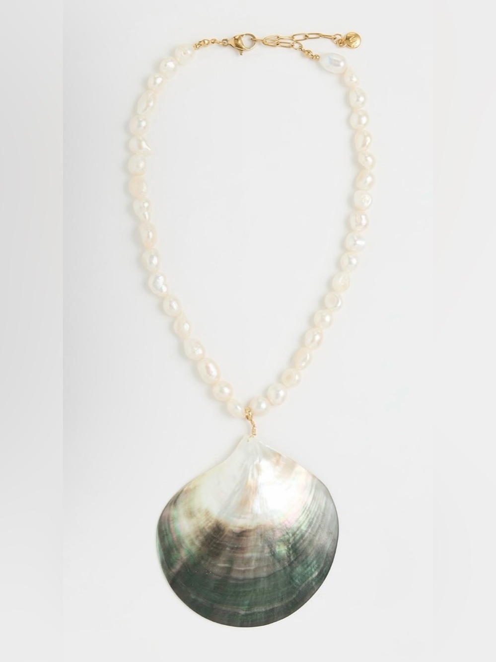 NEW✨ Mayamar Freshwater Cultured Pearls and Large Shell Pendant Pearl Necklace